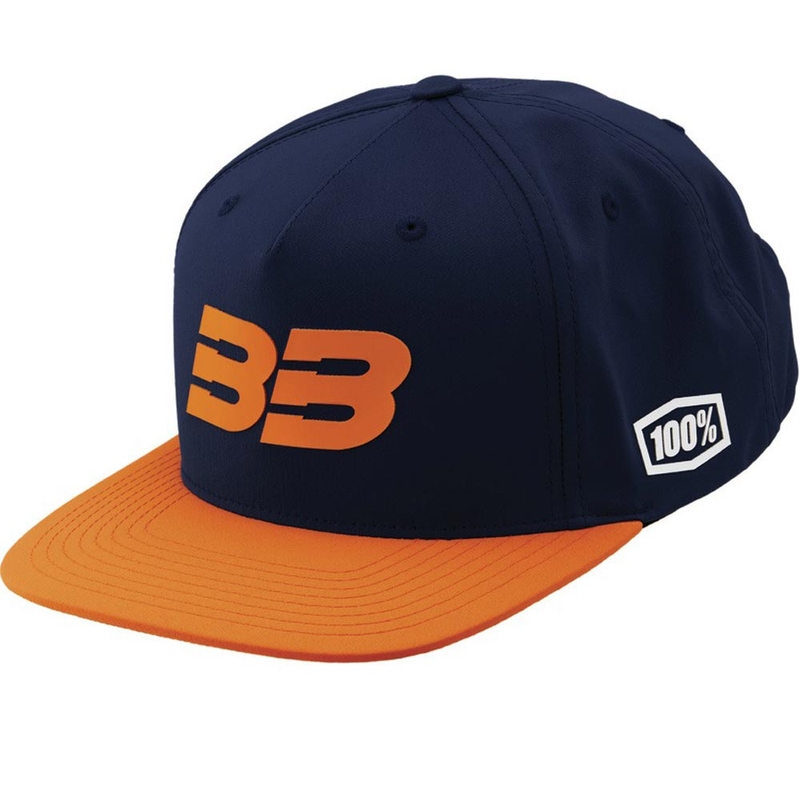 Cappellino 100% BB33 Snapback blu-arancio