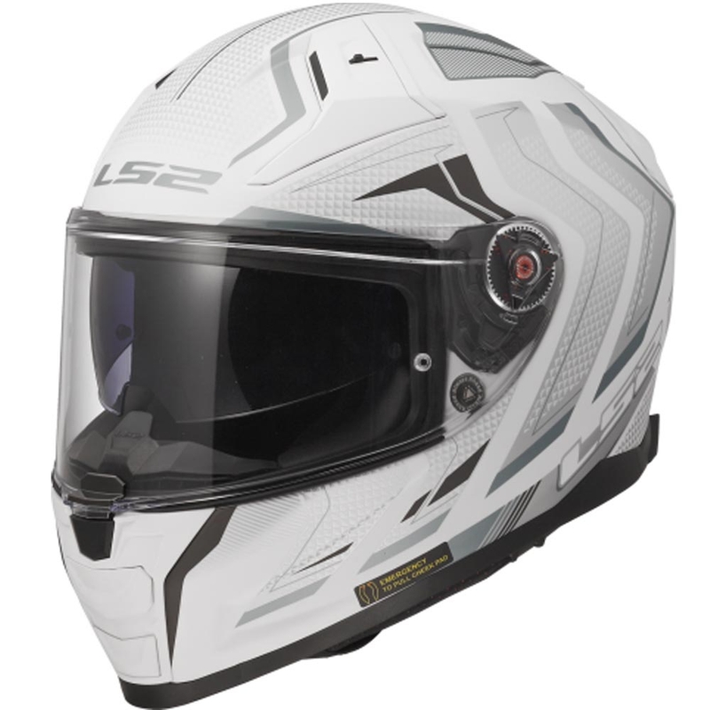 Casco integrale da moto LS2 FF811 Vector II Alizer bianco opaco