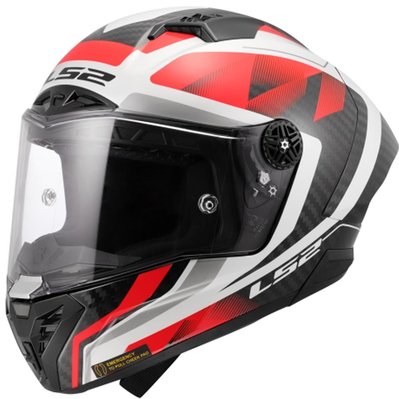 Casco integrale da moto LS2 FF805 Thunder C GP Aero Raute bianco-rosso