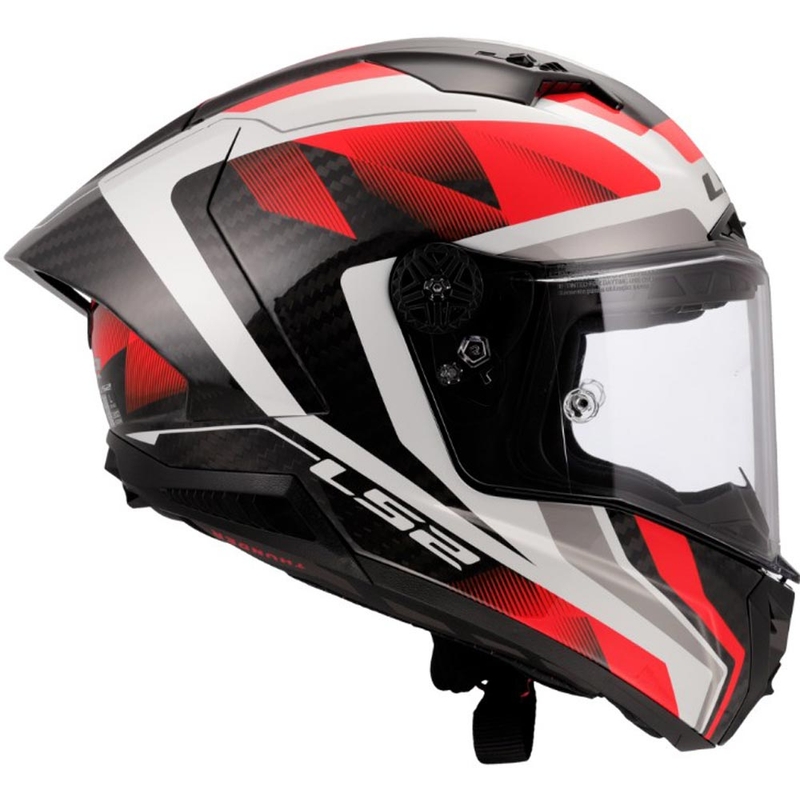 Casco integrale da moto LS2 FF805 Thunder C GP Aero Raute bianco-rosso
