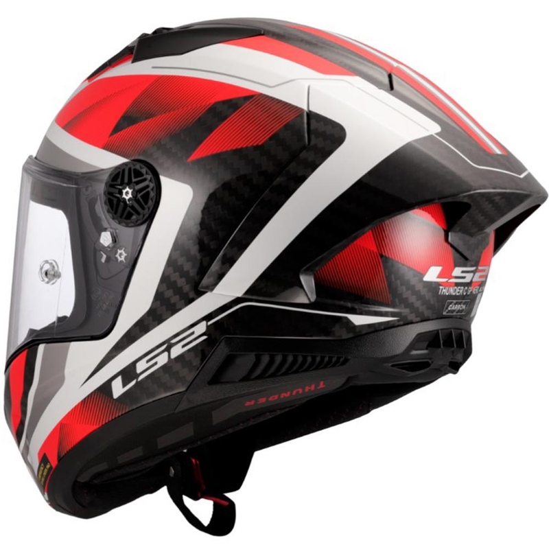 Casco integrale da moto LS2 FF805 Thunder C GP Aero Raute bianco-rosso