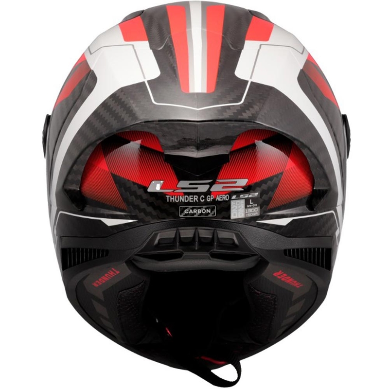 Casco integrale da moto LS2 FF805 Thunder C GP Aero Raute bianco-rosso