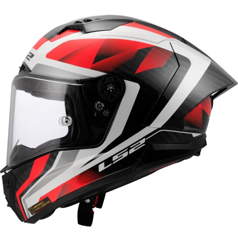 Casco integrale da moto LS2 FF805 Thunder C GP Aero Raute bianco-rosso