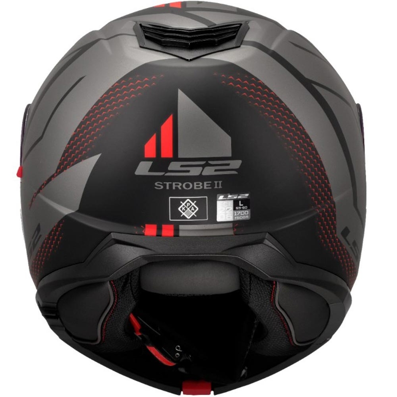 Casco da moto modulare LS2 FF908 Strobe II Code nero-grigio