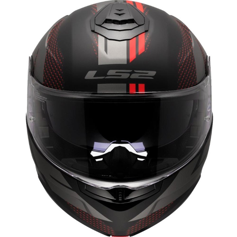 Casco da moto modulare LS2 FF908 Strobe II Code nero-grigio