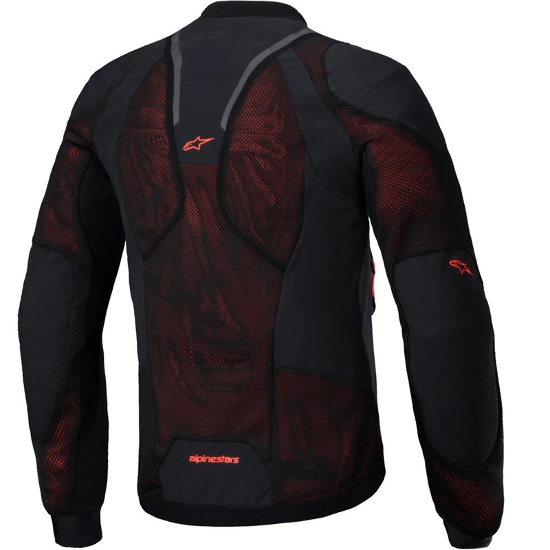 Giacca da moto Alpinestars TROOP-AIR PRO nero-rosso fluo
