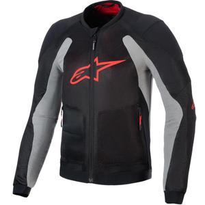 Giacca da moto Alpinestars TROOP-AIR PRO nero-grigio chiaro-rosso
