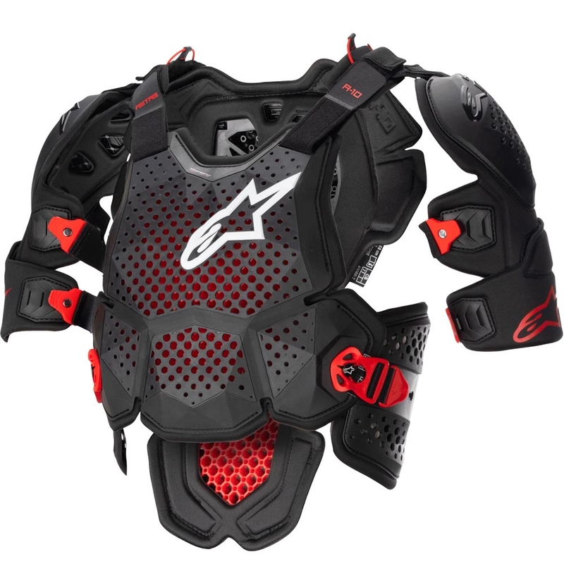Protettore per il corpo Alpinestars A-10 2 nero-antracite-rosso
