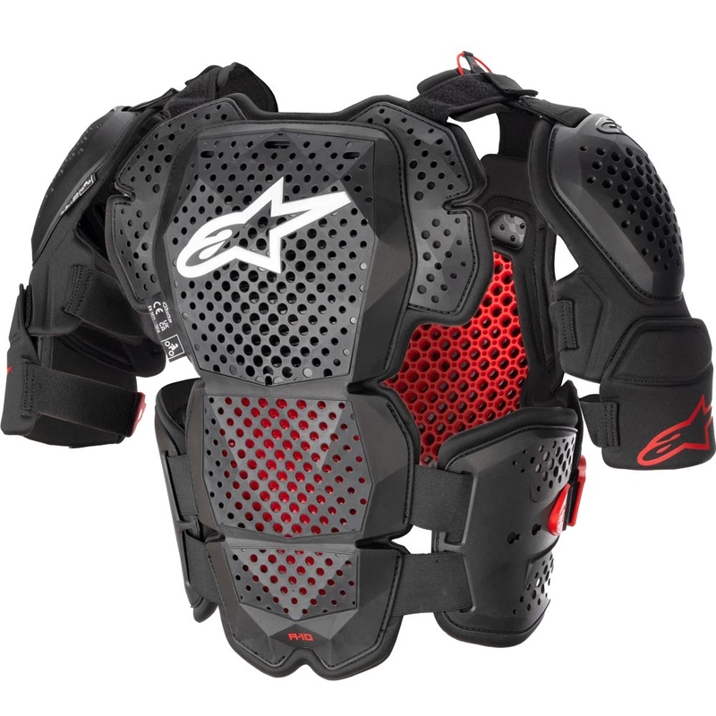 Protettore per il corpo Alpinestars A-10 2 nero-antracite-rosso