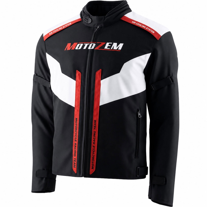 Giacca da moto Motozem Team 2 nera-bianca