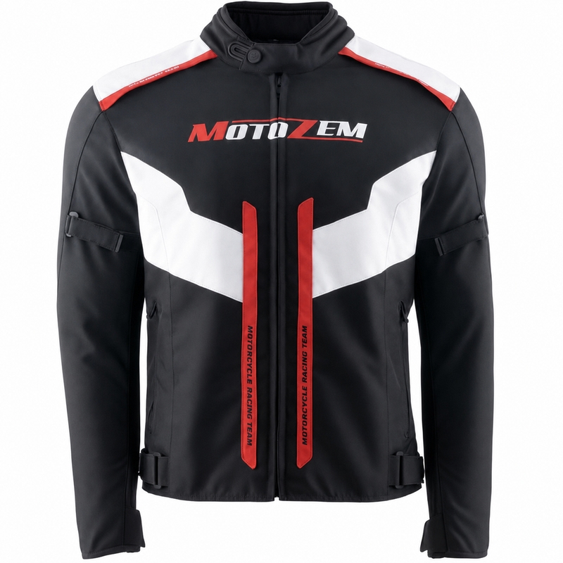 Giacca da moto Motozem Team 2 nera-bianca