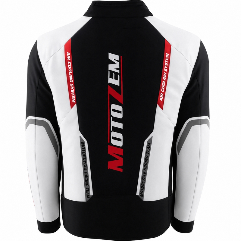 Giacca da moto Motozem Team 2 nera-bianca