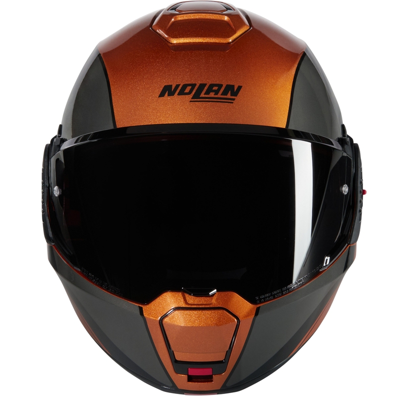 Casco apribile da moto Nolan N120-1 Verniciatura Speciale N-COM 343 ocra lucida-nero