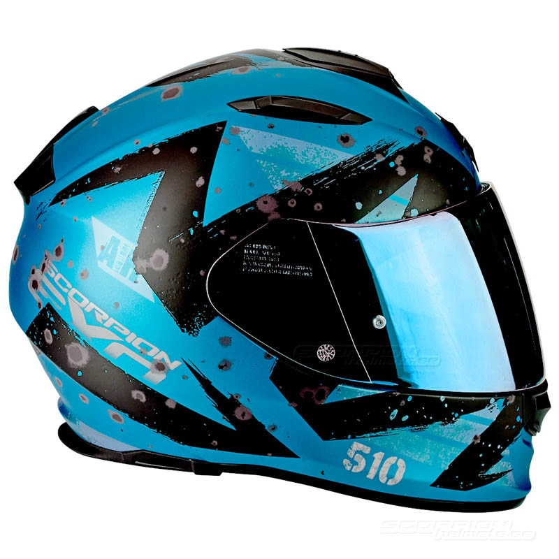 Integrální přilba na motorku Scorpion EXO-510 Air Marcus modrá matná-černá