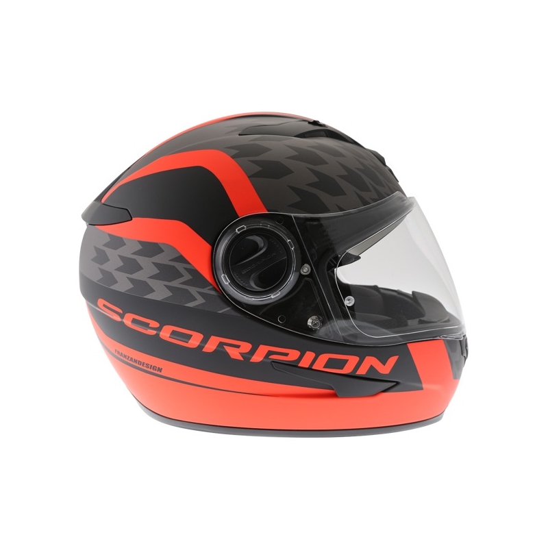 Integrální přilba Scorpion EXO-490 Genesi černá matná-fluo červená výprodej