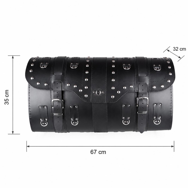Chopper RSA-16B custodia in pelle per moto con serratura