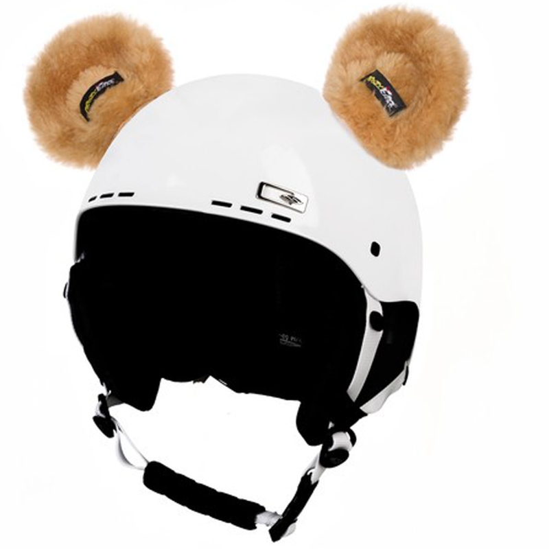 Crazy Ears Orecchie da casco beige da orsetto