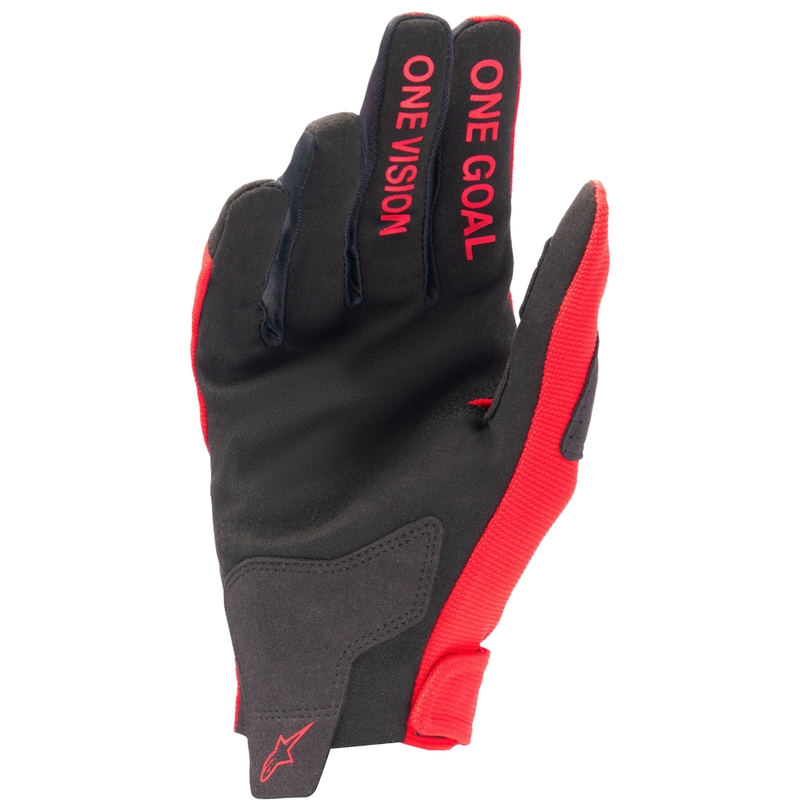 Guanti da motocross Alpinestars Radar rosso-argento
