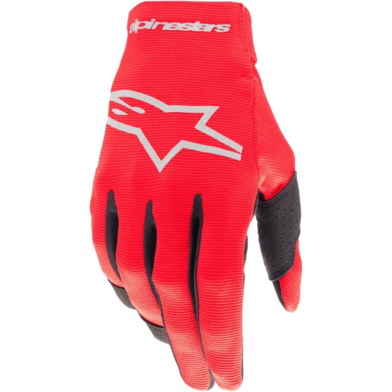 Guanti da motocross Alpinestars Radar rosso-argento