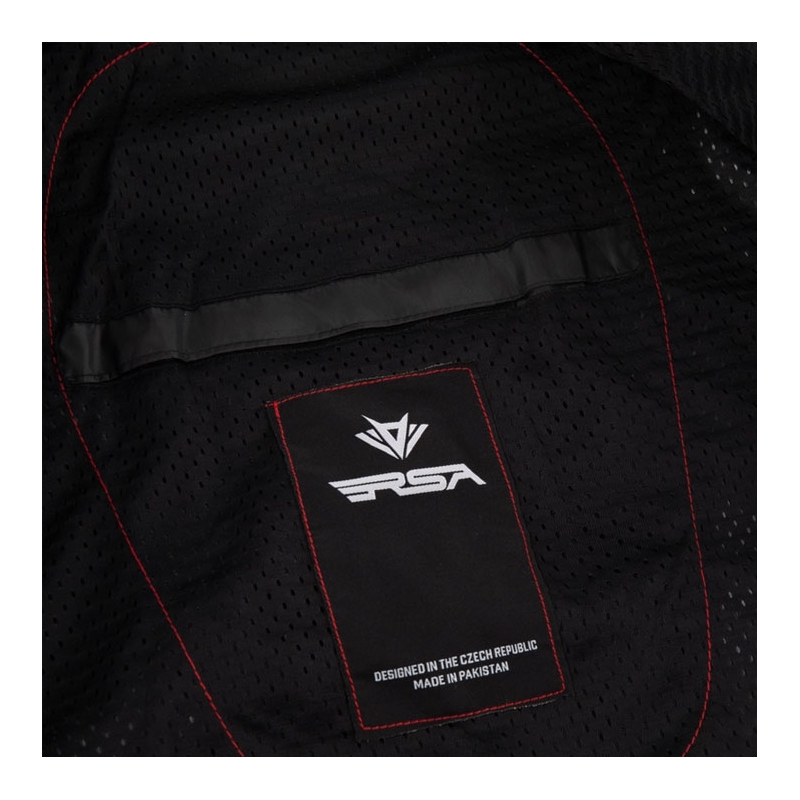 Giacca da motociclista da donna RSA Wasp bianco-nero-rosa