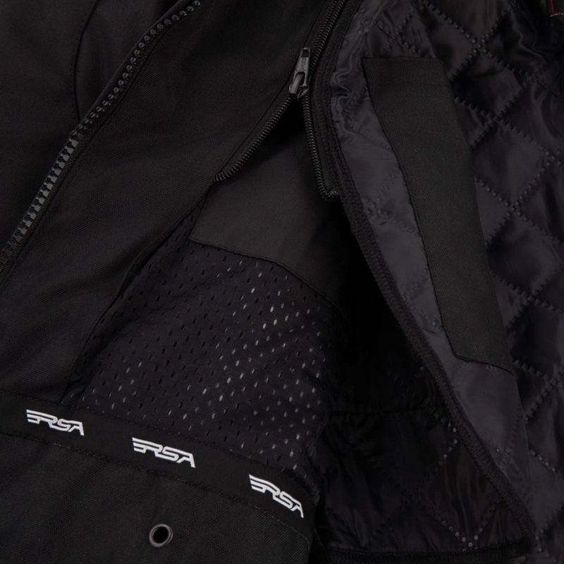 Giacca da motociclista da donna RSA Wasp bianco-nero-rosa