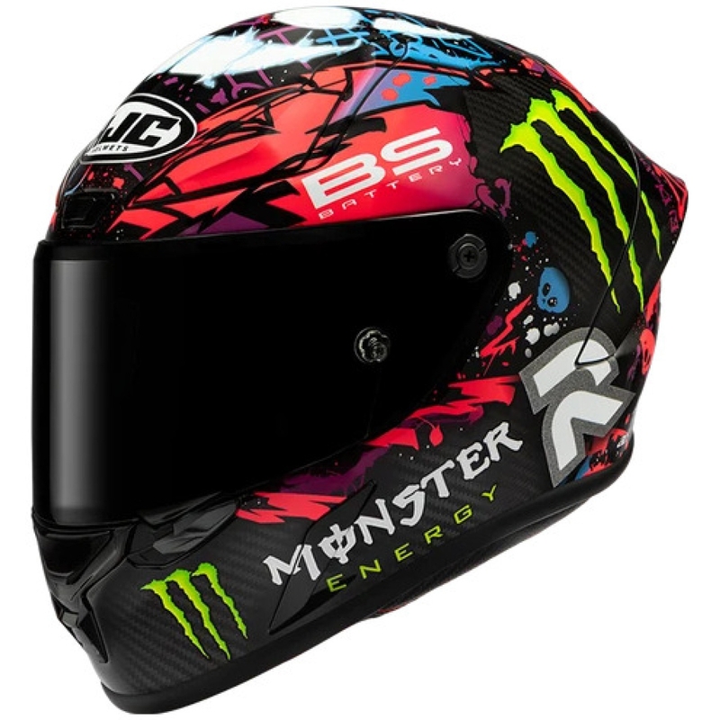 Casco integrale da moto HJC RPHA 1 V2 Carbon Funky Diablo MC8 nero-multicolore