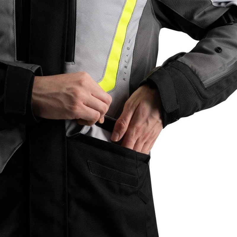 Giacca da motociclista Oxford Montreal 5.0 grigio-nero-giallo