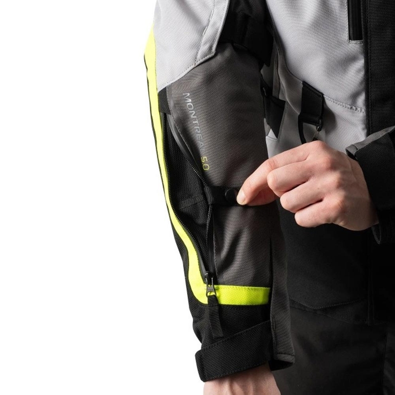 Giacca da motociclista Oxford Montreal 5.0 grigio-nero-giallo