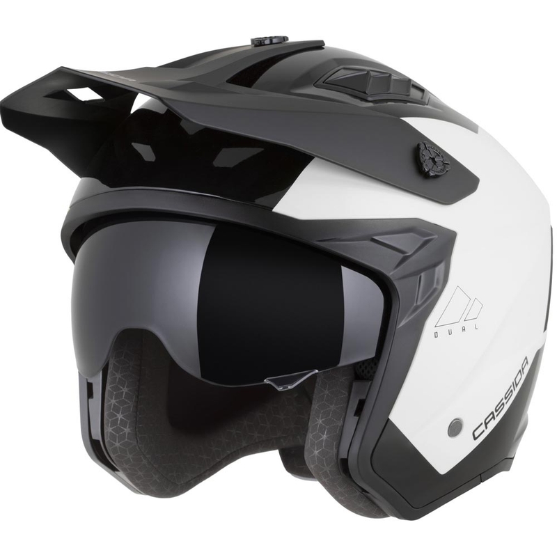 Casco modulare da moto Cassida Cross Country Dual bianco-nero