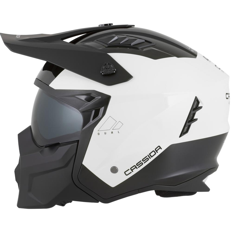 Casco modulare da moto Cassida Cross Country Dual bianco-nero