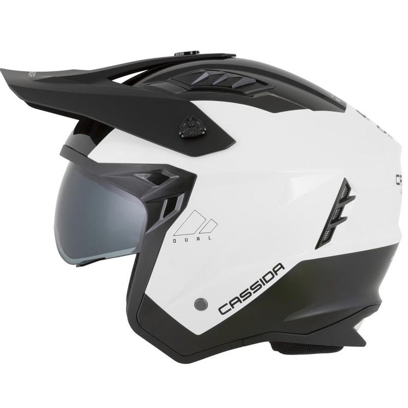 Casco modulare da moto Cassida Cross Country Dual bianco-nero