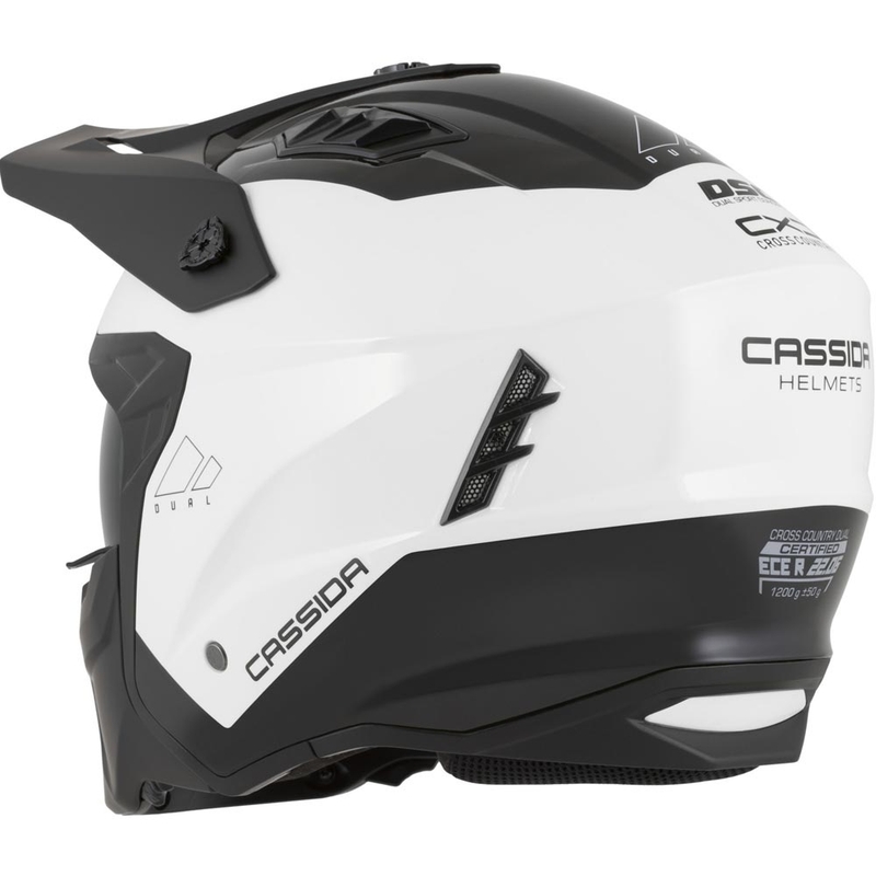 Casco modulare da moto Cassida Cross Country Dual bianco-nero