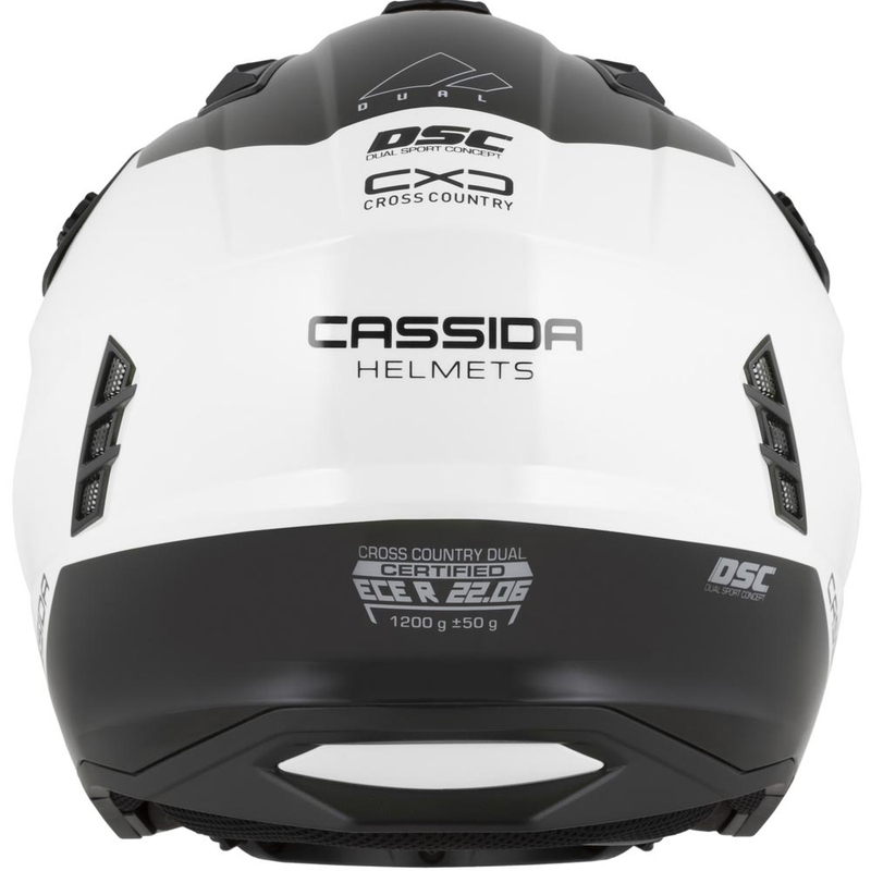Casco modulare da moto Cassida Cross Country Dual bianco-nero