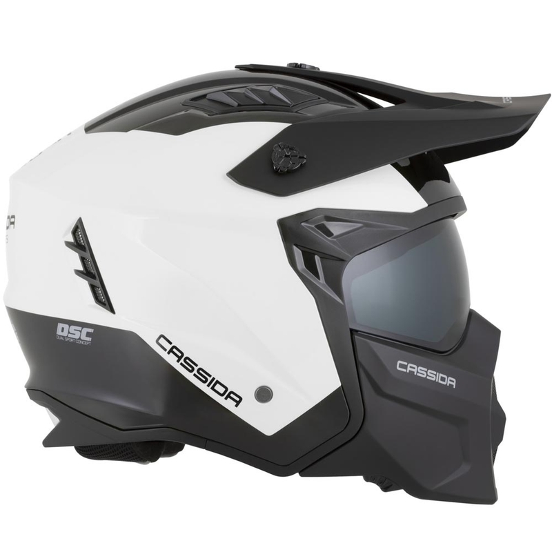 Casco modulare da moto Cassida Cross Country Dual bianco-nero