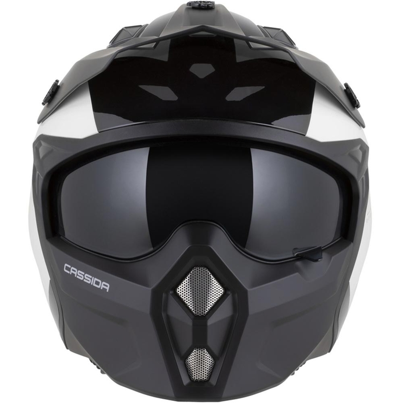 Casco modulare da moto Cassida Cross Country Dual bianco-nero