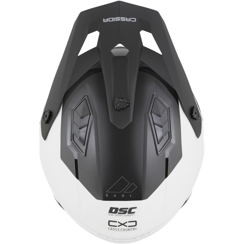 Casco modulare da moto Cassida Cross Country Dual bianco-nero