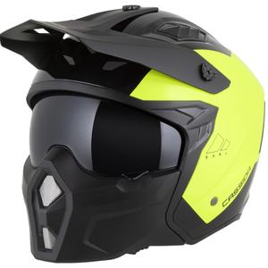 Casco modulare da moto Cassida Cross Country Dual giallo fluo-nero