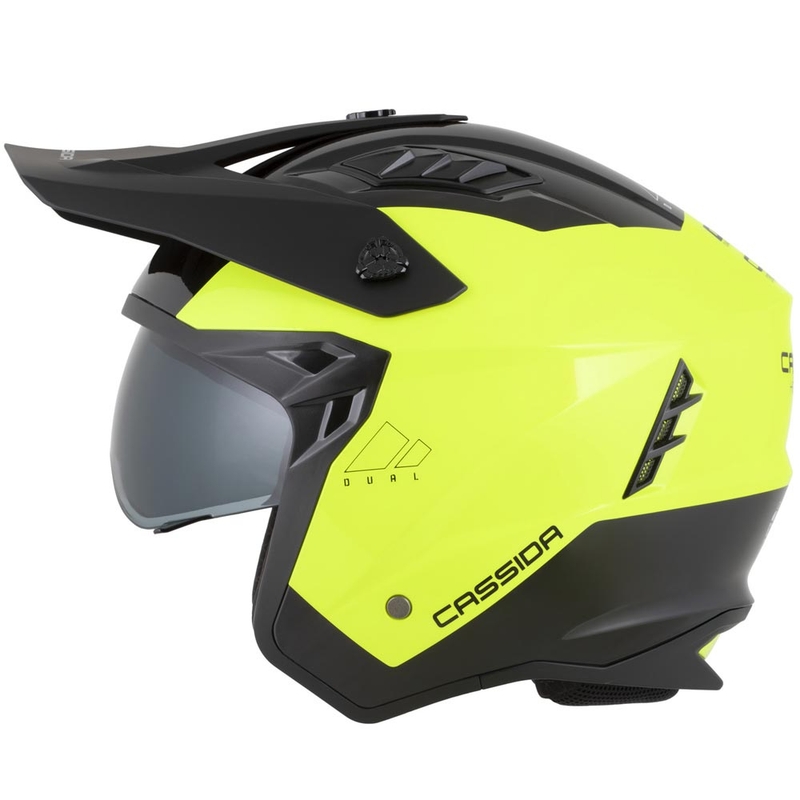 Casco modulare da moto Cassida Cross Country Dual giallo fluo-nero