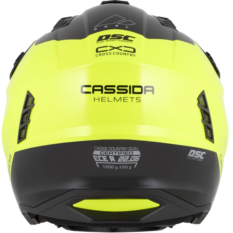 Casco modulare da moto Cassida Cross Country Dual giallo fluo-nero