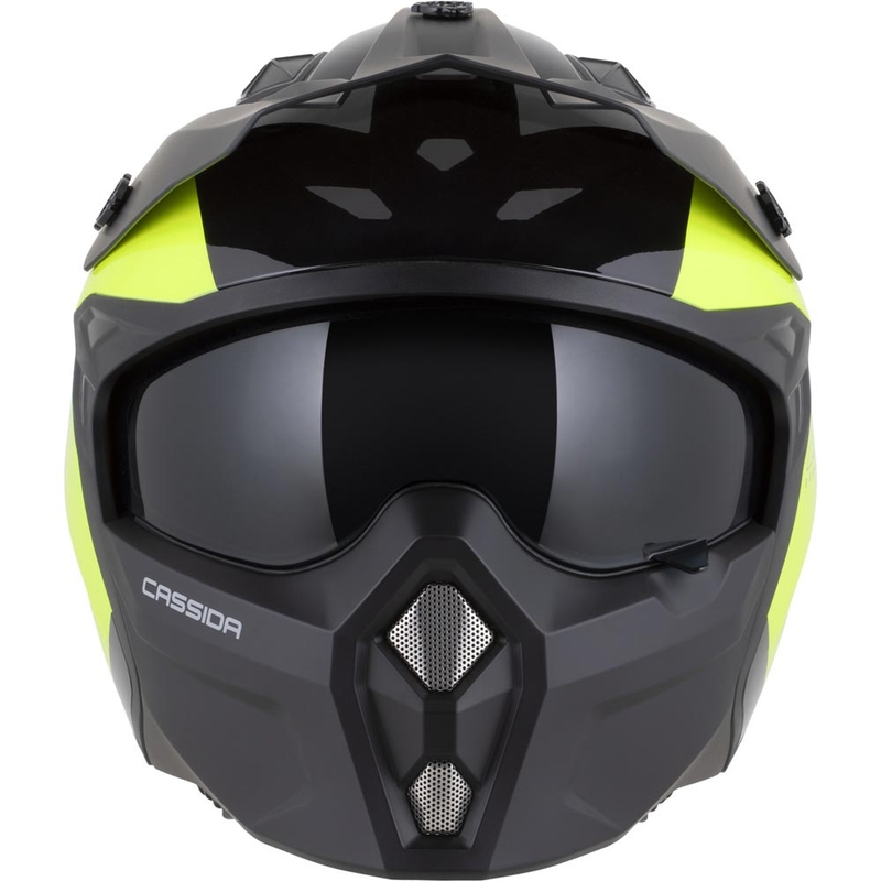 Casco modulare da moto Cassida Cross Country Dual giallo fluo-nero