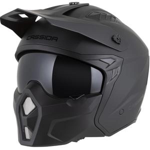 Casco modulare da moto Cassida Cross Country Dual nero opaco