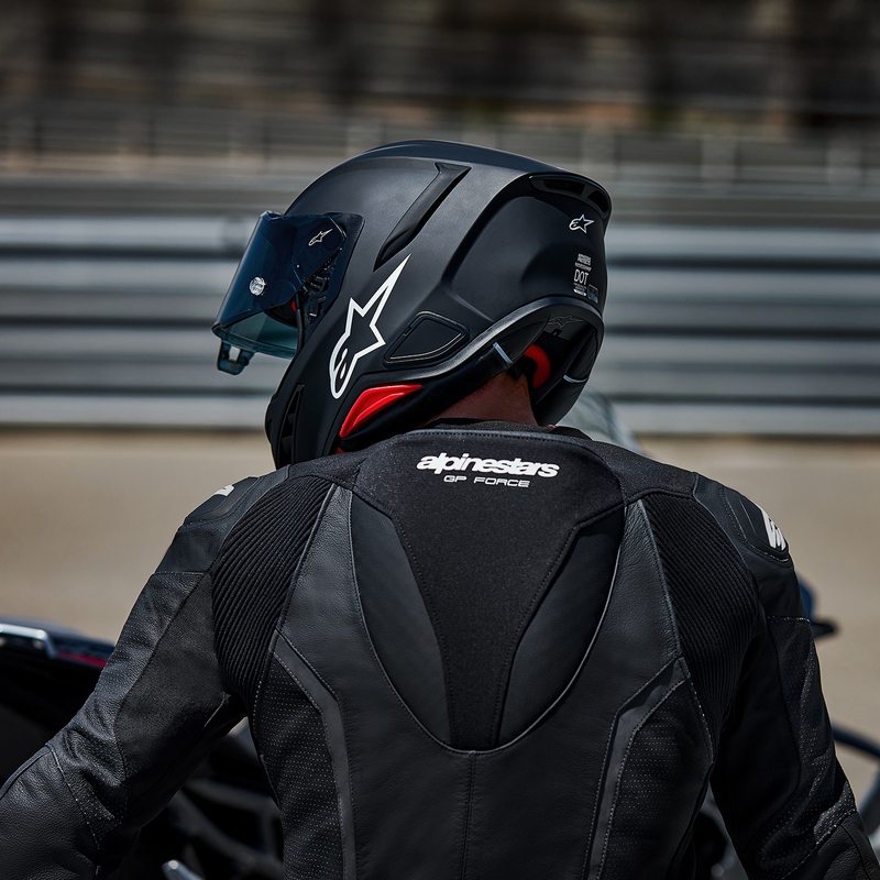 Casco integrale da moto Alpinestars S-R7 Solid nero opaco