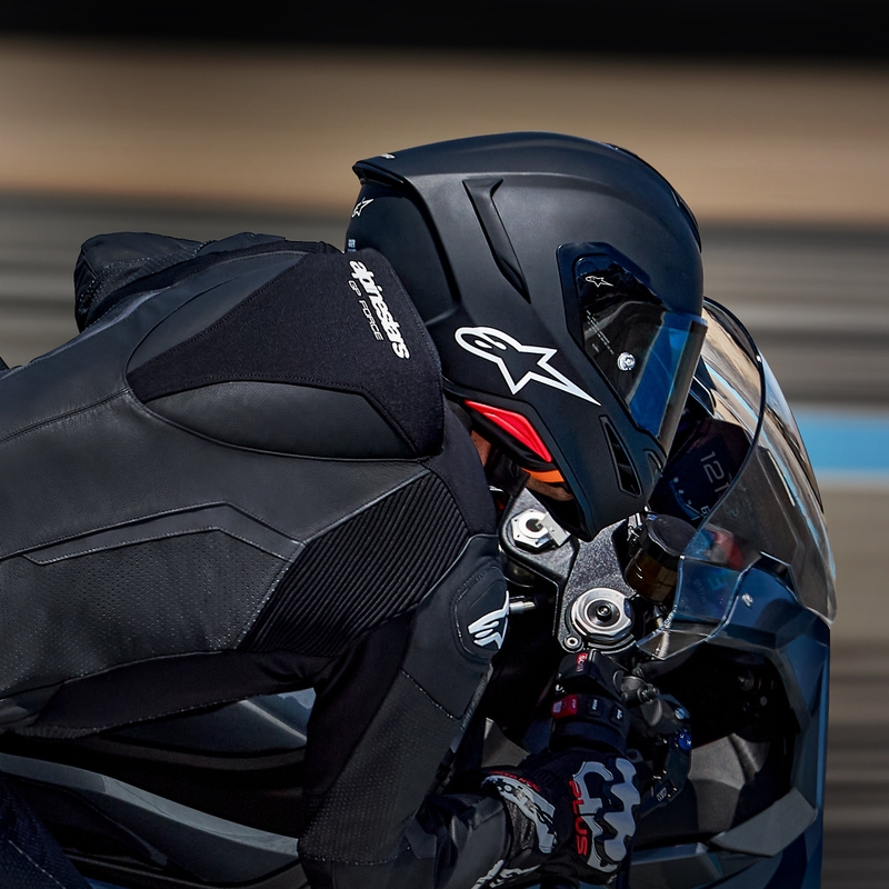 Casco integrale da moto Alpinestars S-R7 Solid nero opaco