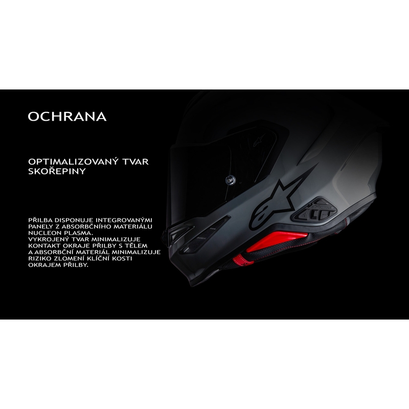 Casco integrale da moto Alpinestars S-R7 Solid nero opaco