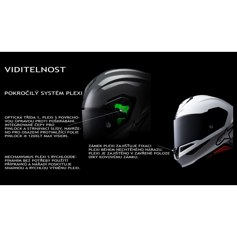 Casco integrale da moto Alpinestars S-R7 Solid nero opaco