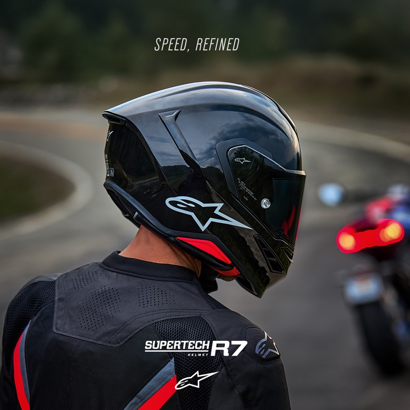 Casco integrale da moto Alpinestars S-R7 Solid nero