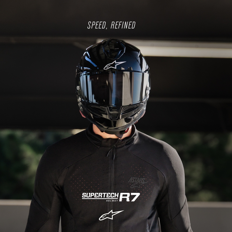 Casco integrale da moto Alpinestars S-R7 Solid nero
