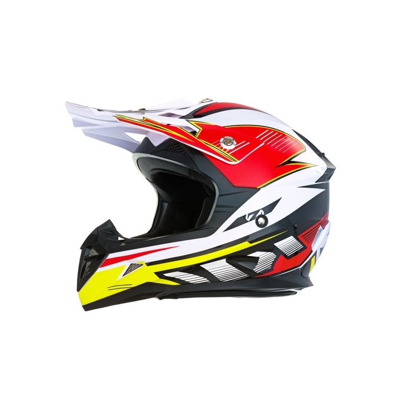Motokrosová přilba ZED X1.9 bílo-černo-červeno-žlutá