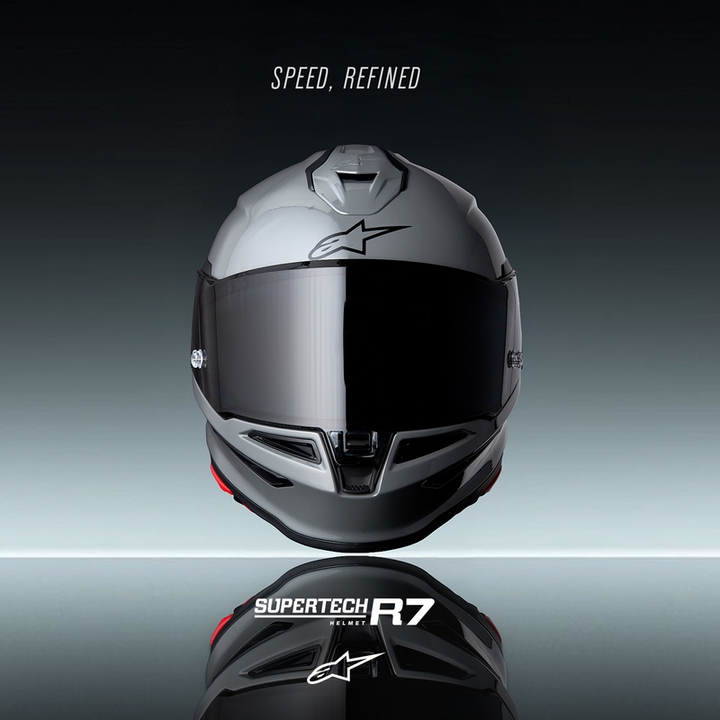 Casco integrale da moto Alpinestars S-R7 Solid grigio