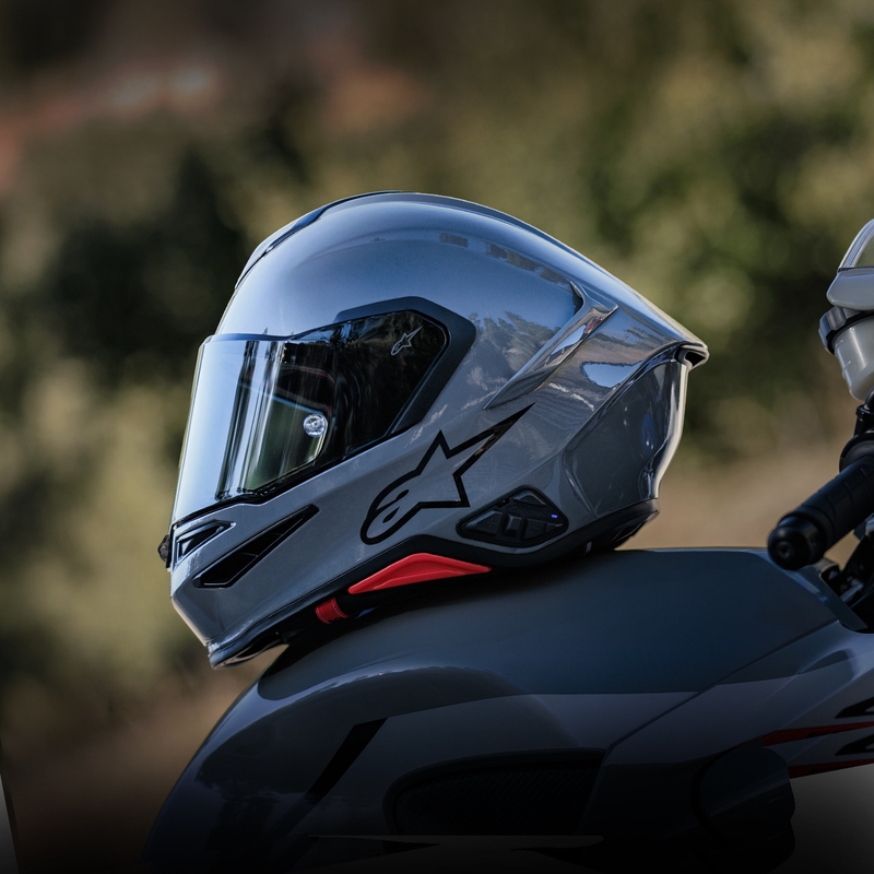 Casco integrale da moto Alpinestars S-R7 Solid grigio